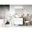 Kép 6/9 - AREZZO design Monterey 100cm-es alsószekrény  2 fiókkal Matt Fehér színben, szifonkivágással