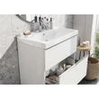 Kép 8/9 - AREZZO design Monterey 100cm-es alsószekrény  2 fiókkal Matt Fehér színben, szifonkivágással