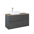 Kép 2/6 - AREZZO design Monterey 40cm-es oldalszekrény szennyeskosárral 1 ajtóval Mf. Antracit színben