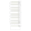 Kép 4/4 - AREZZO design WHITELINE törölközőszárító radiátor120x50 AR-WL12050