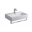 Kép 1/2 - Arezzo design Norfolk Mosdótál törölközőtartóval, fehér AR-381