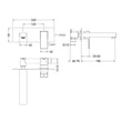Kép 2/2 - AREZZO design CUBEFIELD fali mosdócsaptelep, arany, AR-4403G