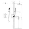 Kép 2/2 - AREZZO design CUBEFIELD falsík alatti zuhanycsaptelep szett, króm, AR-4405CR