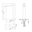 Kép 4/4 - AREZZO design CUBEFIELD magasított mosdócsaptelep, fekete, AR-4402B