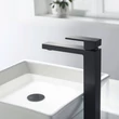Kép 2/4 - AREZZO design CUBEFIELD magasított mosdócsaptelep, fekete, AR-4402B