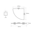 Kép 2/2 - AREZZO design BEMETA Beta sarok üvegpolc, 250x250 mm AR-132102012