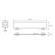 Kép 2/2 - AREZZO design BEMETA Beta 600 mm-es üvegpolc, tejüveg AR-132102042