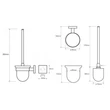 Kép 2/2 - AREZZO design BEMETA Beta fali wc kefe tartó, tejüveg AR-132113012