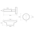 Kép 2/2 - AREZZO design BEMETA Omega szappantartó, tejüveg AR-104108042