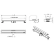 Kép 2/2 - AREZZO 700 mm-es rozsdamentes acél folyóka Steel ráccsal AR-700