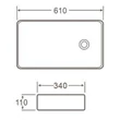Kép 2/2 - arezzo design Charlotte 61x34 mosdótál AR-508