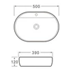 Kép 2/2 - AREZZO design Madison 50x39 mosdótál AR-430