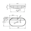 Kép 3/3 - AREZZO design pultra ültethető mosdó BABETTE 82X41 matt ezüstszürke