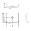 Kép 3/3 - AREZZO design pultra ültethető mosdó NOMIA 50x39, matt ezüstszürke