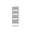 Kép 2/2 - AREZZO design Flat Black 1500x500 törölközőszárítós radiátor AR-FB15050