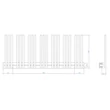 Kép 2/2 - arezzo linear black radiator 120x50 AR-LR12050B
