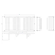 Kép 2/2 - arezzo step black radiator 100x50 AR-SP10050B
