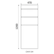 Kép 3/3 - AREZZO design ONYX 3 WHITE MATT elektromos törölközőszárító radiátor, AR-ONYX3MWMATT