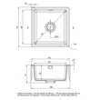 Kép 3/3 - deante sabor 450x475x180 bialy/white zcb 6103