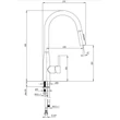 Kép 3/3 - deante lukrecja mosogat csaptelep chrome with black bdh b720