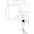 Kép 3/3 - deante silia mosogató csaptelep steel_fekete bqs b730