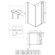 Kép 3/3 - deante cubic szögletes zuhanykabin 90x90 cm kti 043p