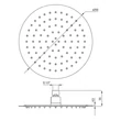 Kép 2/2 - deante floks kerek esőztető, acél króm 250x4,5 mm nac 000k