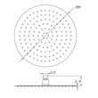 Kép 4/4 - deante floks kerek esőztető, acél króm 300x4,5 mm nac 003k