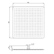 Kép 2/2 - deante floks szögletes esőztető, acél króm 400x400x4,5mm nac 006k