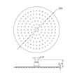 Kép 3/3 - deante floks kerek esőztető, acél fekete 300x4,5 mm nac 203k