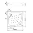 Kép 4/4 - deante corner íves zuhanytálca 900x900 kta 053b