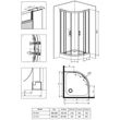 Kép 2/2 - deante funkia íves zuhanykabin 800x800 matt kyp 652k