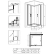 Kép 2/2 - deante funkia szögletes zuhanykabin 900x900 matt kyc 641k