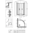 Kép 2/2 - deante funkia íves zuhanykabin 900x900 transzparens kyp 051k
