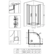Kép 2/2 - deante jasmin íves zuhanykabin 800x800 kgj 052p