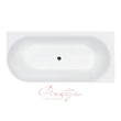 Kép 2/6 - m-acryl lily 175x82 műmárvány különleges kád, fehér előlappal