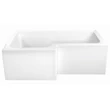 Kép 2/6 - M-Acryl Linea 150x70x85 Jobbos Aszimetrikus kád