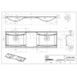 Kép 4/4 - marmy CLAUDIA 150x48 dupla mosdó