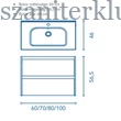 Kép 2/2 - bannio sansa 60 függesztett alsószekrény 73038, sandy walnut