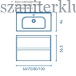 Kép 2/2 - bannio sansa 70 függesztett alsószekrény 73040, sandy walnut
