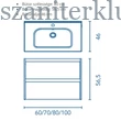 Kép 2/2 - bannio sansa 80 függesztett alsószekrény 73042, sandy walnut