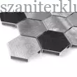 dunin allumi grey hexagon mix 48 matt mozaik 28,7x29,9 cm