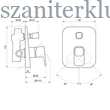 Kép 2/2 - ravak 10° falba süllyesztett csaptelep váltóval, td 061.00
