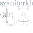 Kép 4/4 - ravak 10° falba süllyesztett csaptelep váltó nélkül r-boxhoz, td 066.00