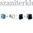 Kép 2/4 - ravak 10° free fekete falba sülyesztett csaptelep váltó nélkül r-boxhoz, td f 066.20BL