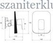 Kép 4/4 - ravak 10° free fekete falba sülyesztett csaptelep váltó nélkül r-boxhoz, td f 066.20BL