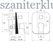 Kép 4/4 - ravak 10° free fekete falba sülyesztett csaptelep váltóval, td f 061.20BL