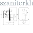 Kép 5/5 - ravak 10° free fekete  falba sülyesztett csaptelep váltóval r-boxhoz, td f 065.20BL