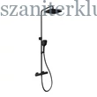 Kép 1/5 - ravak 10° free fekete zuhanyoszlop termosztátos csapteleppel és zuhanyszettel, td F 091.20/150BL