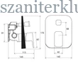 Kép 2/2 - ravak 10° free falba süllyesztett csaptelep váltóval r-boxhoz, td f 065.00